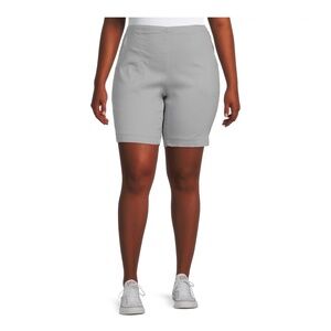 Just My Size Women’s Elastic Waist Stretch Gray Shorts 3X NEW